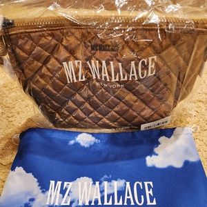MZ Wallace Tiger Eye Pearl Large Zoey Makeup Bag